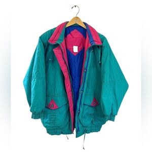 vintage 80s/90s Izzi color-block puffer jacket